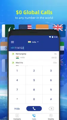 Blue Call - Global WiFi Call android App screenshot 1